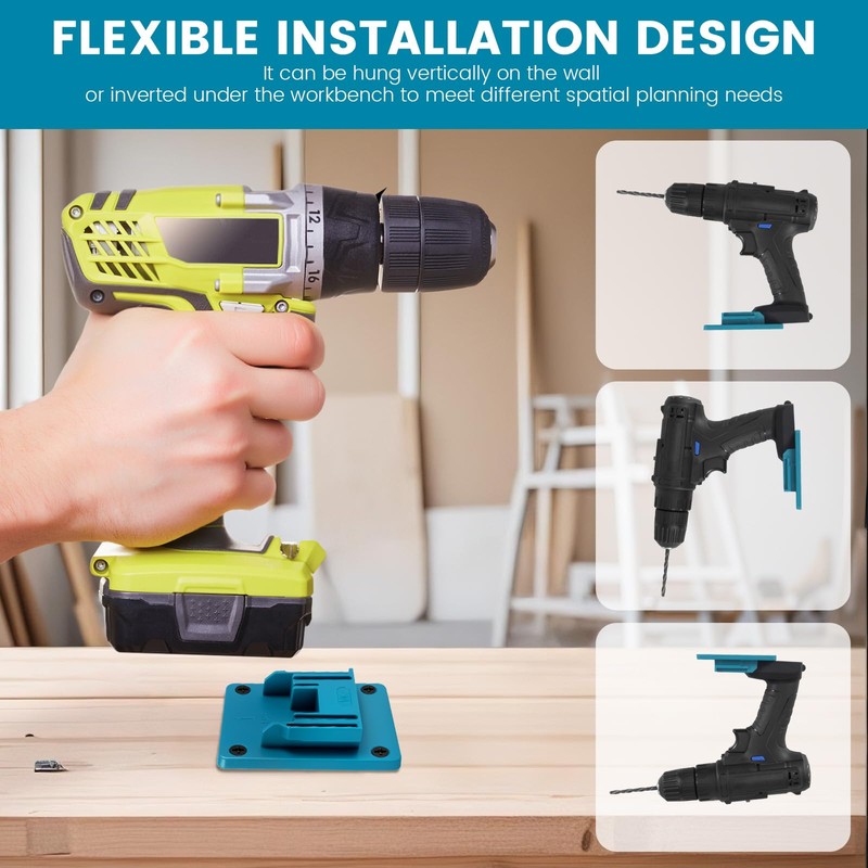 MLYNZXJSY 12Pcs Wall Mount Tool Holder Plastic Space Saving Drilling