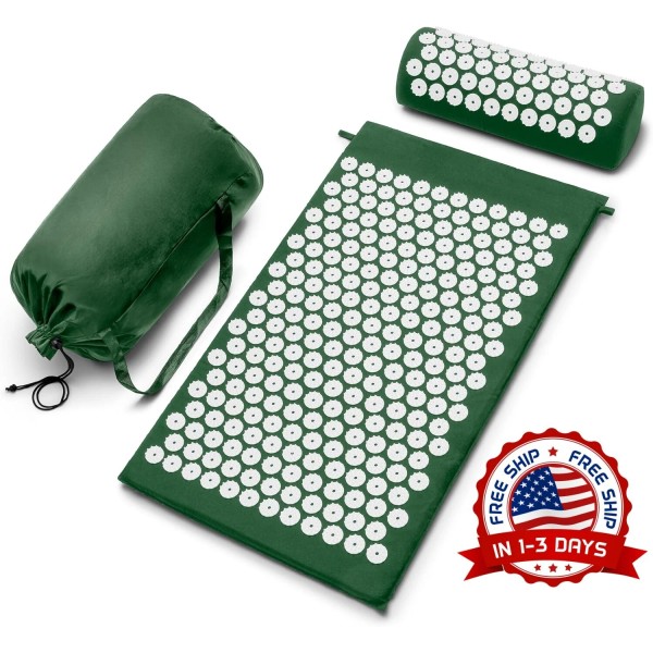 Esterilla y almohada de acupresión para aliviar el dolor de