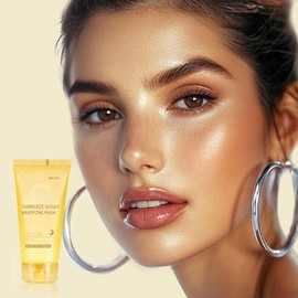 Máscara de envoltura nocturna de cúrcuma, gel facial despegable, rica en vitamina C y retinol de larga duración, hidratante y bloquea la humedad, masc