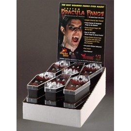Morris Costumes FHD01MD 12 Piece Dracula Fangs Display, Medium