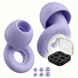 Tapones Auditivos Reutilizables con Reducción de Ruido 27 dB – Ultraligeros para Dormir, Concentración, Viajes y Conciertos – Incluye 3 Tallas y Estuc