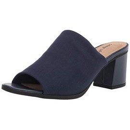 Easy Street Women's Mule, Navy Stretch Fabric, 11