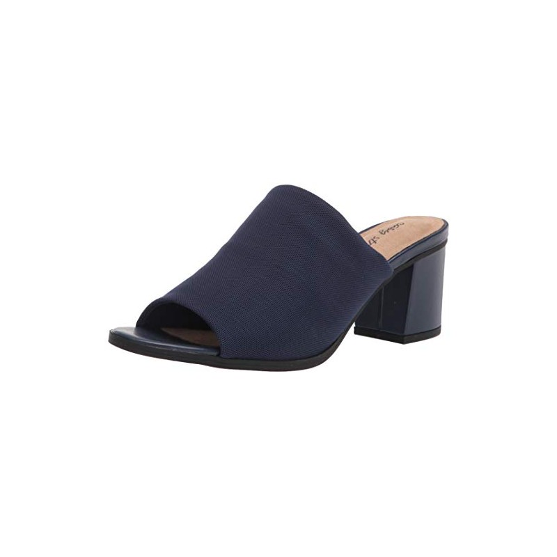 Easy Street Women's Mule, Navy Stretch Fabric, 11