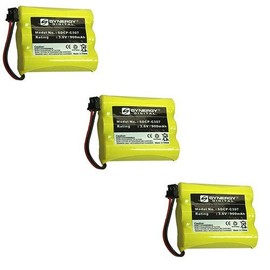 Synergy Digital Cordless Phone Batteries, Works with Radio Shack 431126 Cordless Phone, (Ni-CD, 3.6V, 900 mAh), Compatible with Panasonic HHR-P505 Battery, combo-pack includes: 3 x SDCP-C307 Batteries