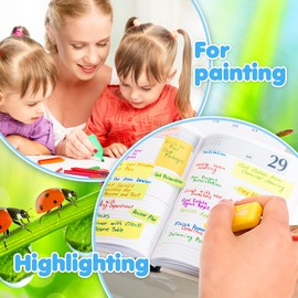 Molain Highlighter, 6 Pack Cute Highlighters Assorted Colors Chisel Tip Highlighter Marker Water Based Quick Dry No Bleed Marker Pen for Study Notes School Office