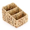 BSTKEY Natural Water Hyacinth Remote Control Storage Holder, Woven 3