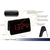 TFA Dostmann ICON 60.2543 Digital Radio-Controlled Alarm Clock, Plastic, Black,