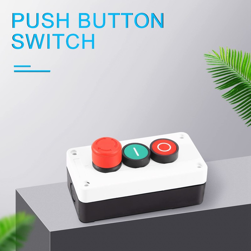 NC Emergency Stop NO Red Green Momentary Push Button Switch