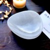 4All Selenite Oval Bowl Handmade Natural White Charging Selenite Crystal
