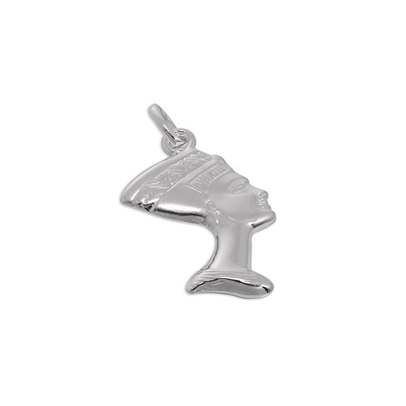 TheCharmWorks 925 Sterling Silver Nefertiti Head Charm Pendant, Sterling Silver,