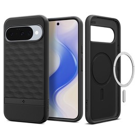 Spigen Pixel 10 / 10 Pro Case MagSafe Bumper 3D Honeycomb Pattern Shockproof Grip Parallax Magfit ACS09708 (Matte Black)