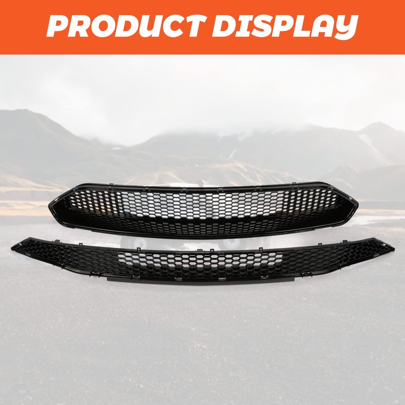 Kojem Upper + Lower Grille Compatible with 2018-2023 Ford Mustang