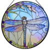Stained Glass Window Hanging,Large Dragonfly Suncatcher,12 inch Stained Glass Suncatcher,Dragonfly