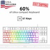 Snpurdiri 60% Wired Gaming Keyboard 61 Keys RGB Backlit Ultra-Compact
