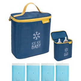 Koo-Di Ice Ice Baby Thermal Cooler | Insulated Baby Bottle Bag | Inc. 4 X Aeroplane Friendly Cooler Packs | Travel Bottle Bag | Keeps Food & Drink Cool