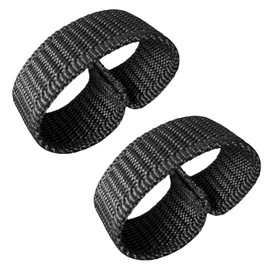 TACNEX Duty Belt End Retaining Loop Nylon Bands Keepers Stays Retainer for Law Enforcement Police Officer Belt 2 PCS (Nylon Black, 1 1/2")