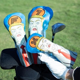 Golf Club Covers Funny Golf Driver Cover Fairway Wood Headcover Hybrid Headcover Leather Golf Headcovers for Men Women,Fits Most Brand (for Fariway Wood)