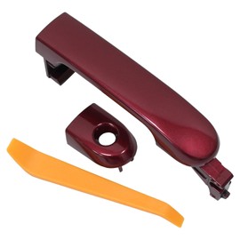 ApplianPar Front Driver Side Exterior Door Handle Red for Nissan Versa 2007-2012