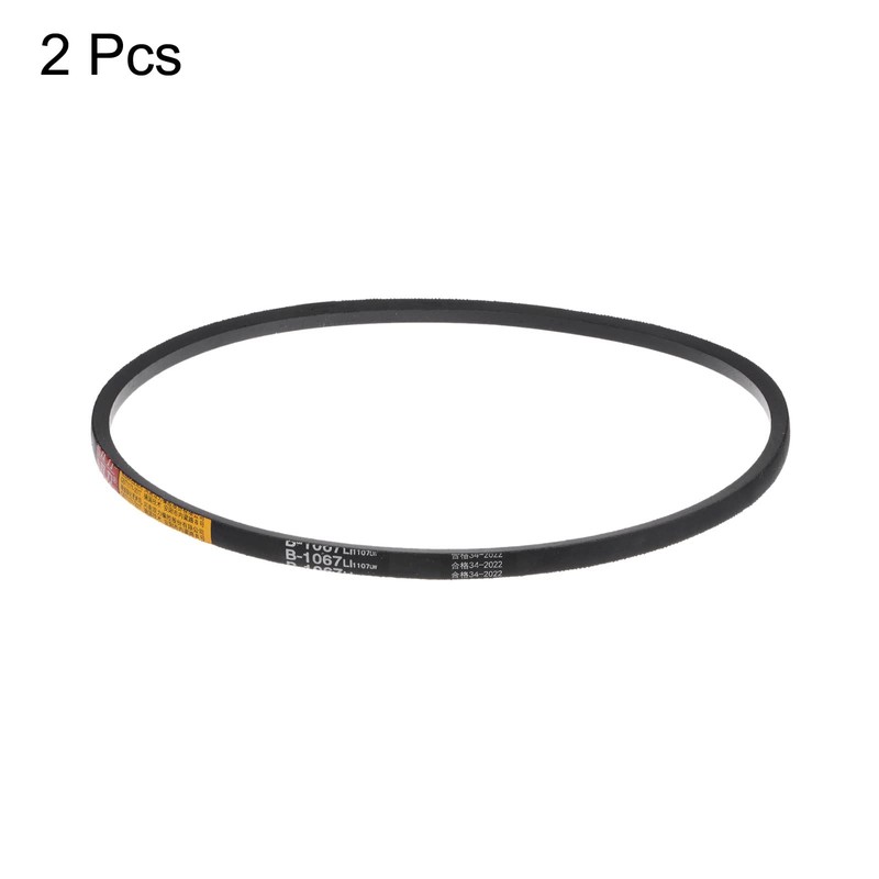 sourcing map 2 pieces B-1067 V-belt drive belt 1067 mm