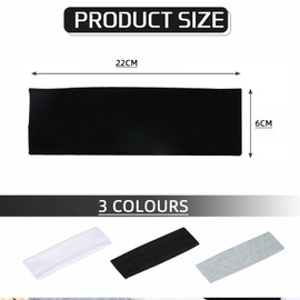 3 Pieces Fabric Headband, Jersey Headband, Breathable Hair Band for Sweat - Wicking, Solid Color Jersey Headband, Cotton Headband, Thick Headbands for Women, for Doing Workout, Yoga, Makeup, Running