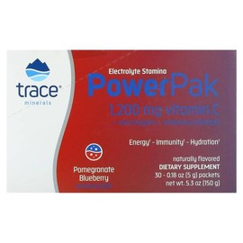 미국직구 Trace Minerals 트레이스미네랄 파워팩 1200mg 비타민C 석류 블루베리맛 5g 30봉 Trace Minerals Power Pack 1200mg Vitamin C Pomegranate Blueberry Flavor 5g 30 Packs