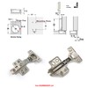 LOOTICH 90 Degree Full Overlay 26mm Soft Close Mini Hinge