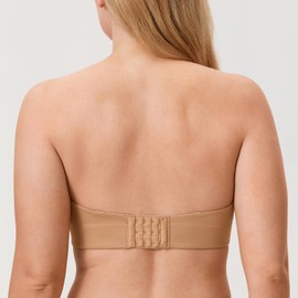 DELIMIRA Women's Minimiser Strapless Bra with Underwire without Padding without Moulded Cups, Natural