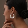 LeCalla Sterling Silver Chunky Jewelry Oval Shrimp Click-Top Hoop Earrings