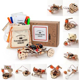 Tinkering Labs Inventor Kit, Japanese Version, Ages 8 and Up, 10 Different Mission Cards and 50+ Pieces to Make Original Robots STEAM Toy, Toy, Gift, Elementary School Student