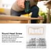 200PCS Round Head Cross Screws 304 Stainless Steel Self Drilling