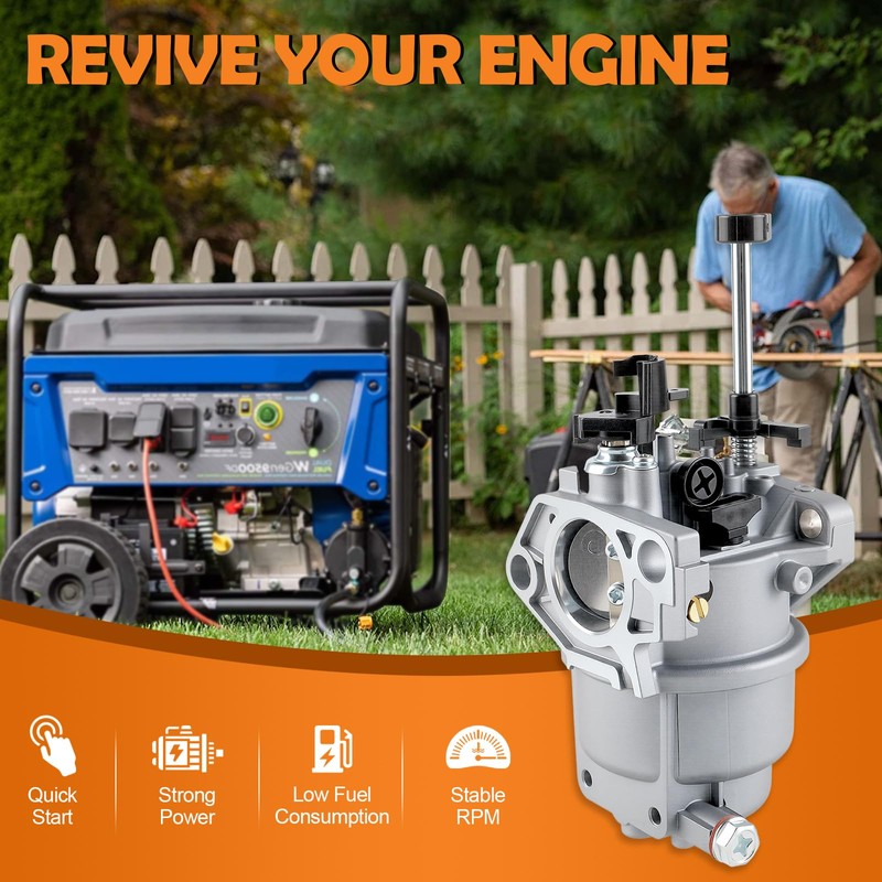 Topkidame Carburetor Carb RY906500S Fit for Ryobi 6500 8125 Watts