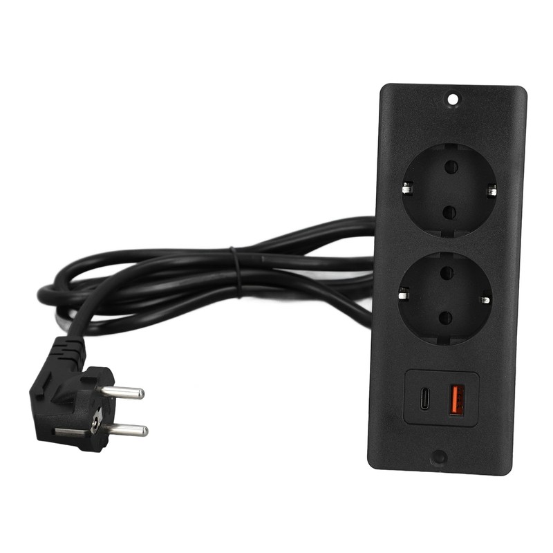 Recessed Socket 2 Outlets with PD20W USB C USB A