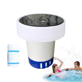 Chlorine Dispenser for Pool,Solar Pool Chlorine Float | Adjustable Release Chlorinator, Easy Opening Dispensing Device for Hot Tub Spa