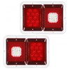 Partsam 2x Horizontal Mount Dual Stop Turn Tail Backup Reverse