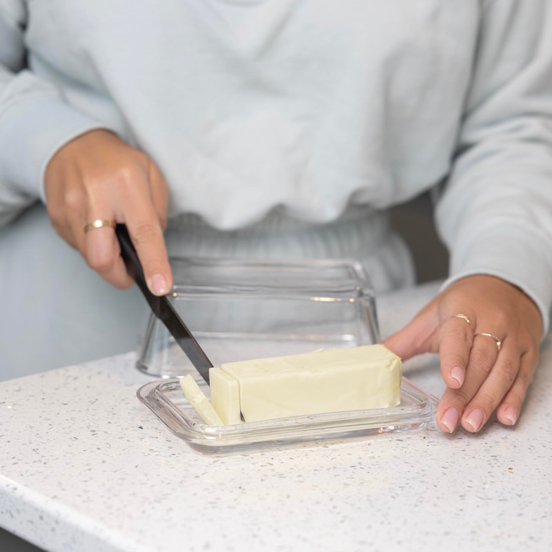 Fox Run Glass Butter Dish With Cover, For The Counter