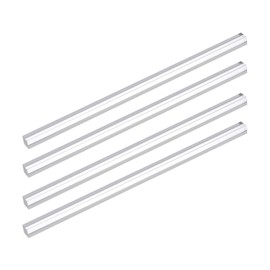 DMiotech Pack of 4 10 mm x 10 mm x 250 mm Acrylic Square Rods Solid PMMA Rod for DIY Crafts Clear
