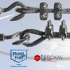 Pack of 2 rust-proof wire rope clamps, 10 mm, stainless