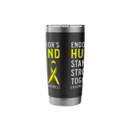 Endo Warrior's Husband Endometriosis Awareness Gifts Husband Stainless Steel Insulated Tumbler