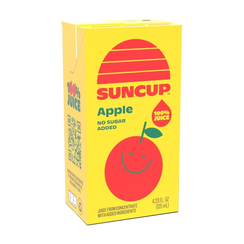SunCup Juice - Apple Juice (40 Pack) 4.23 oz Juice