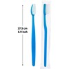 Blue Handle Toothbrushes Individually Wrapped, Multipack Disposable Toothbrushes for Hotel,