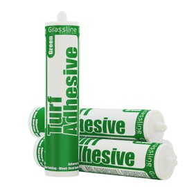Grassline Solutions Synthetic Grass Adhesive - 10 oz - Color Green - Single Part Polyurethane Based, 20-30m Bond time for Indoor and Outdoor Use - Weatherproof - Non Toxic Turf Adhesive