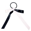 Mia Beauty Satin Ribbon Ponytail Holder on Elastic Rubber Band,
