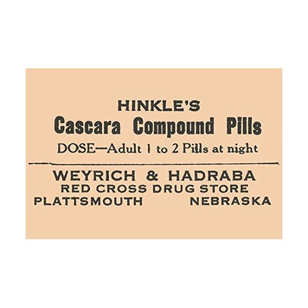 BuyEnLarge Hinkle's Cascara Compound Pills - Unframed 20 x 30