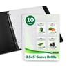 Dunwell Photo Sleeves for 3-Ring Binder, (3.5x5, 10 Pack) for