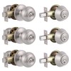 Probrico Entry Door Knob Lock Set and Single Cylinder Deadbolt