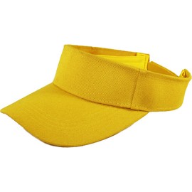 Maxxilano Men Women Plain Sun Visor OSFM Adjustable Sports Outdoor (Yellow)