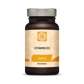 Kala Health Vitamin D 3,000 IU, Vitamin - D3 - Dietary Supplement with Maximum Strength, 180 Small Capsules for Easy Swallowing, 1 Capsule per Two Days
