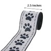 Dog Paw Print Wired Ribbon, Black and Grey Paw Ribbon