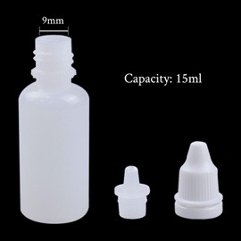 LuenHego 6PCS 15ml Squeeze Bottles Small Plastic Squeezable Dropper Bottles with Lids and White Caps, Empty Dispensing Bottles for Liquid Essential Oil Paint