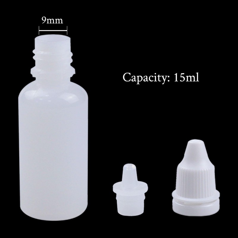 LuenHego 6PCS 15ml Squeeze Bottles Small Plastic Squeezable Dropper Bottles